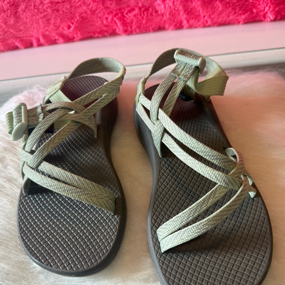 Sea foam Green and Grey Multi Strap Chacos